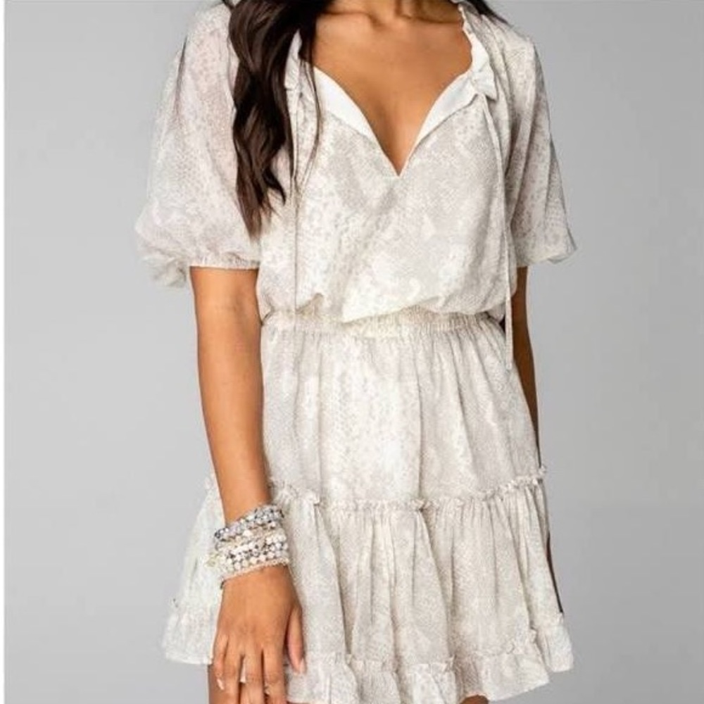 Worn Once Buddy Love Ray Elastic Waist Dress Cobra Print